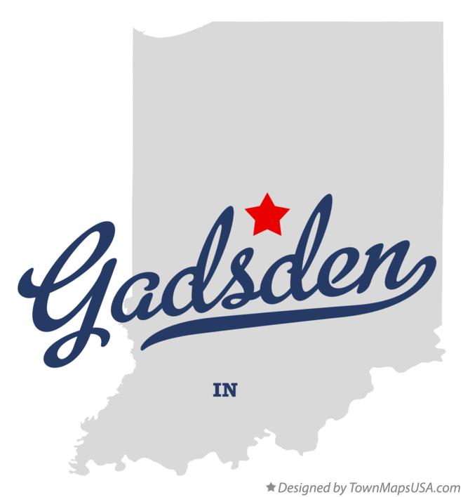 Map of Gadsden Indiana IN