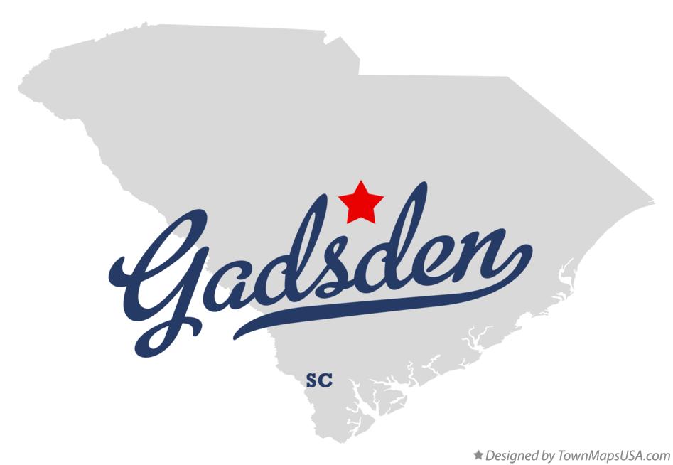 Map of Gadsden South Carolina SC