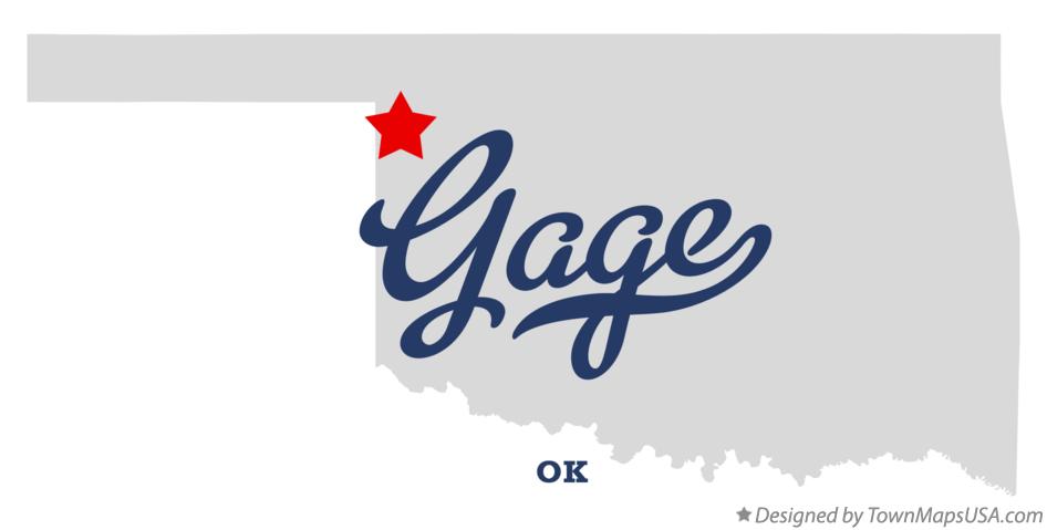Map of Gage Oklahoma OK