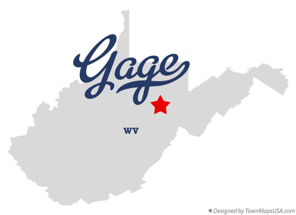 Map of Gage West Virginia WV