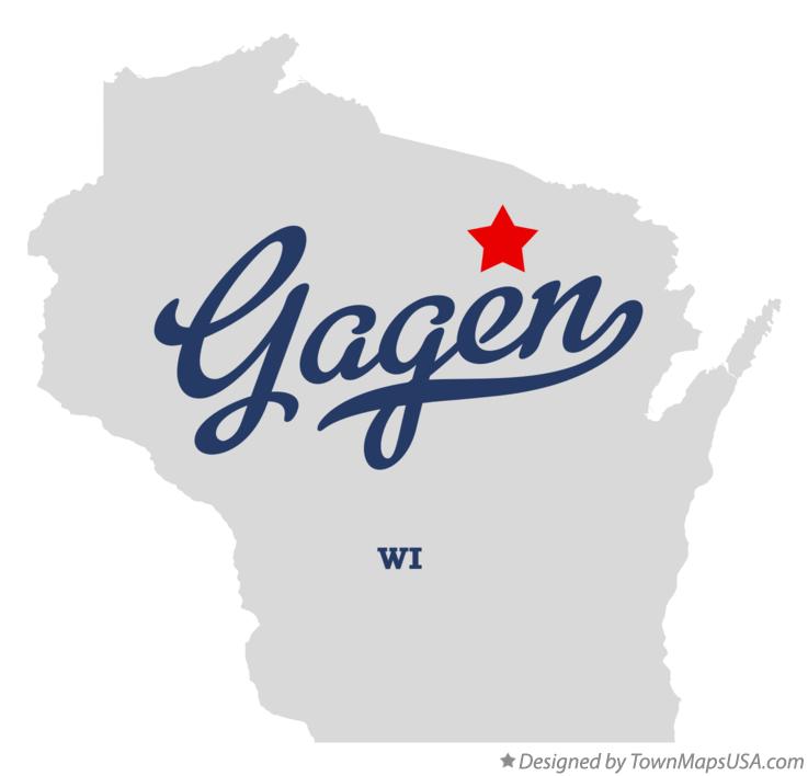 Map of Gagen Wisconsin WI