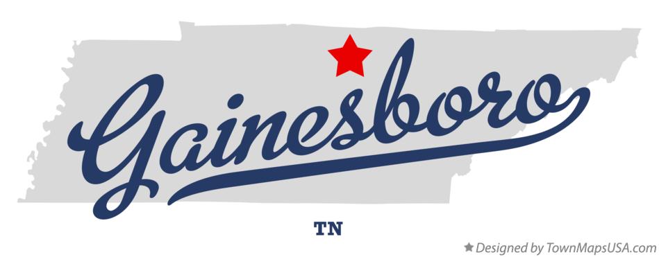 Map of Gainesboro Tennessee TN