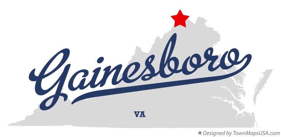 Map of Gainesboro Virginia VA