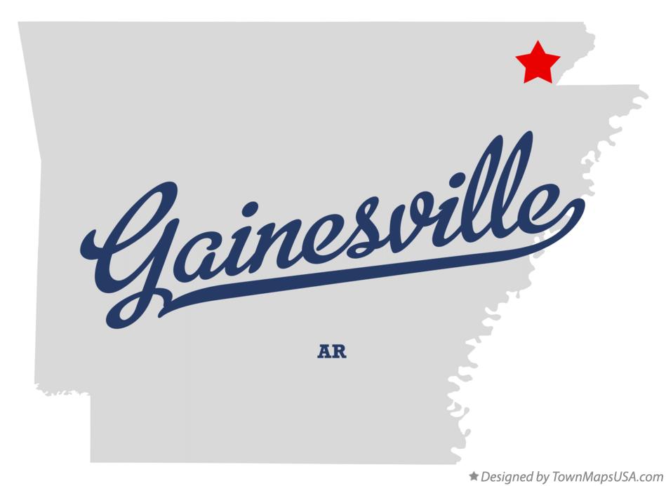 Map of Gainesville Arkansas AR