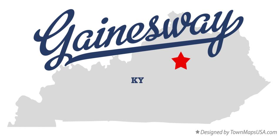 Map of Gainesway Kentucky KY