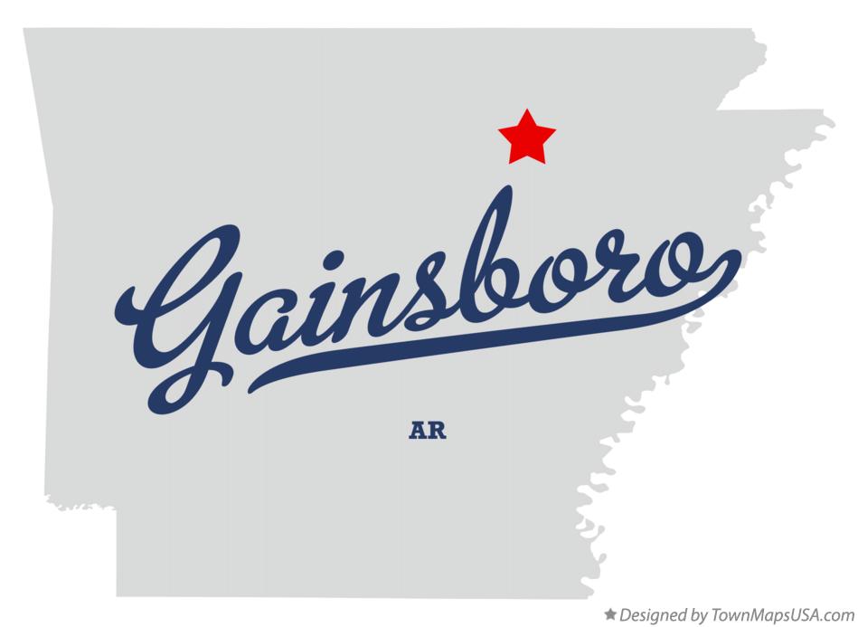 Map of Gainsboro Arkansas AR