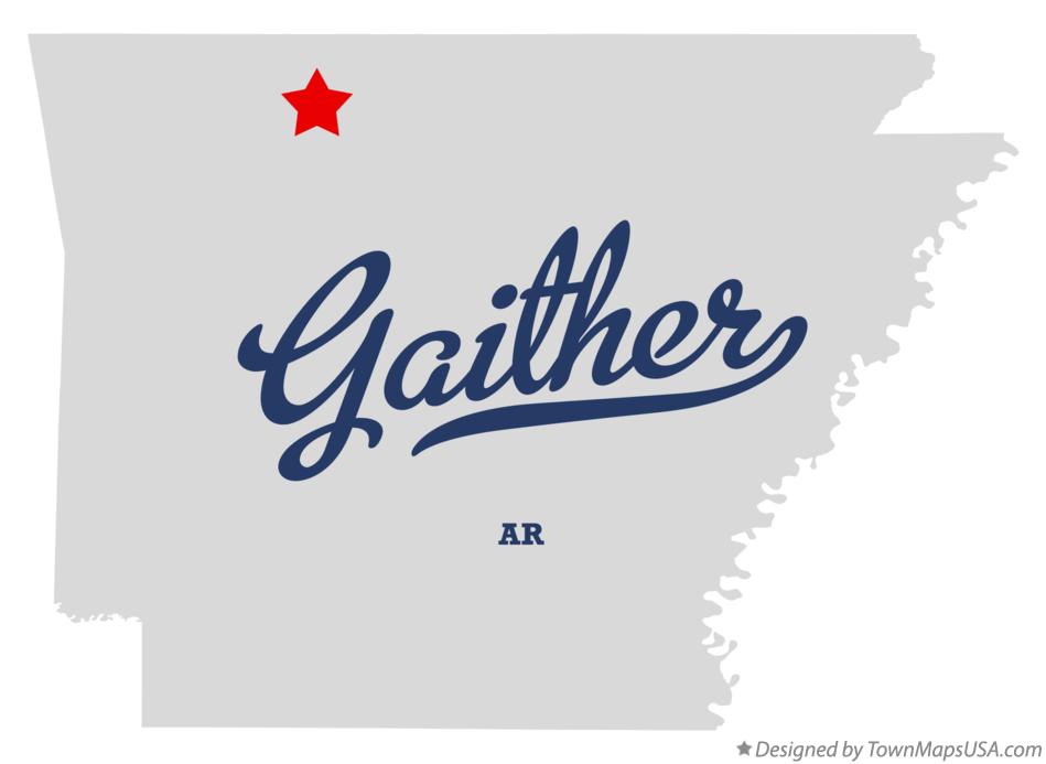 Map of Gaither Arkansas AR
