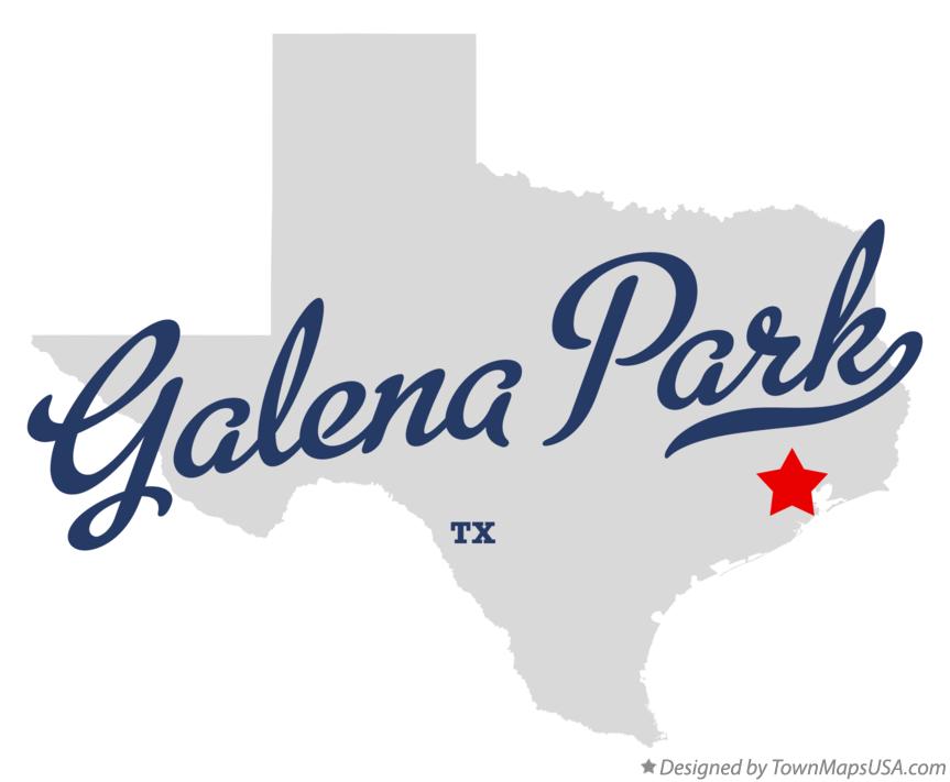 Map of Galena Park Texas TX