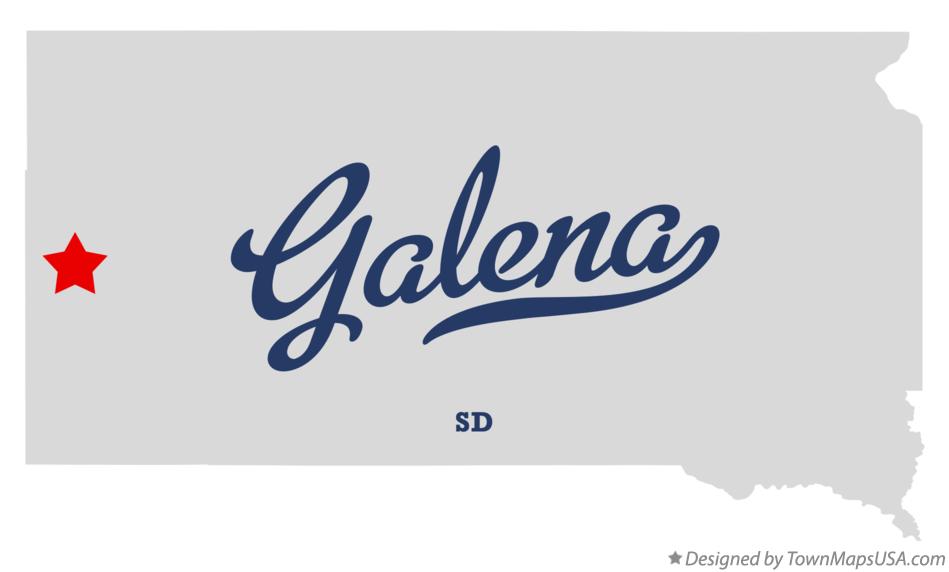 Map of Galena South Dakota SD