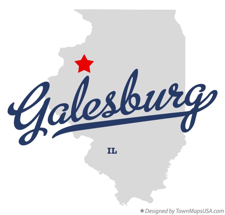Map of Galesburg Illinois IL
