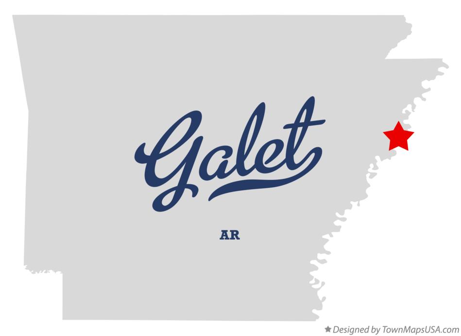 Map of Galet Arkansas AR
