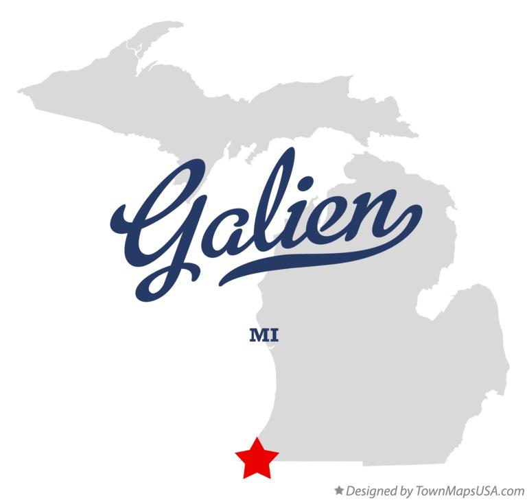 Map of Galien Michigan MI