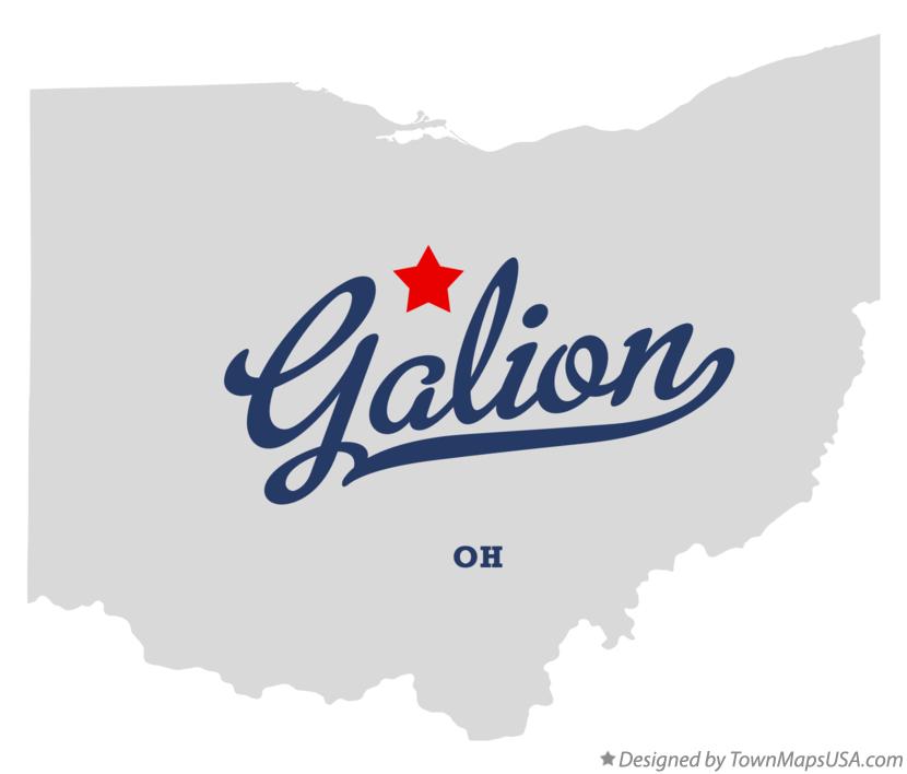 Map of Galion Ohio OH