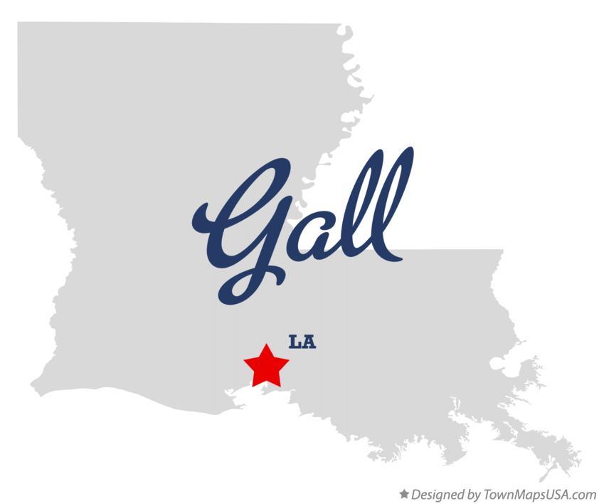 Map of Gall Louisiana LA
