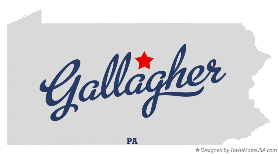 Map of Gallagher Pennsylvania PA