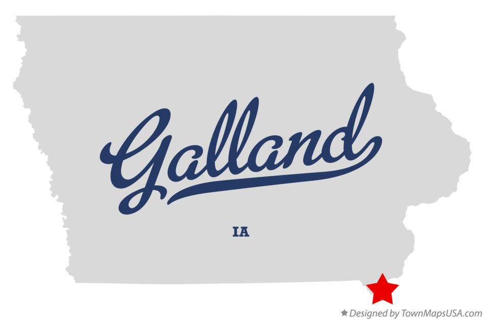 Map of Galland Iowa IA