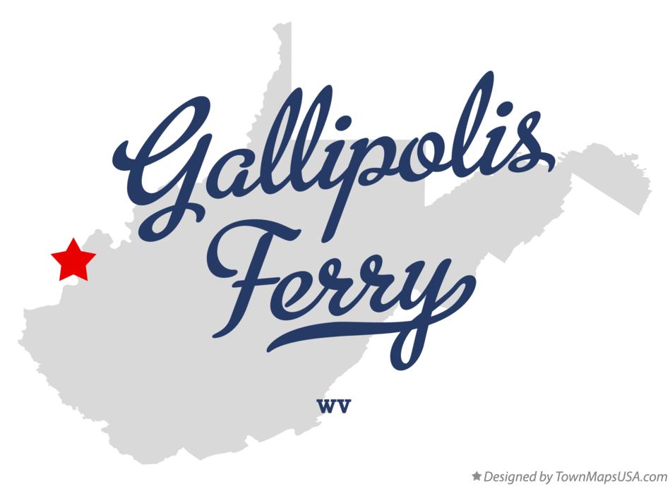 Map of Gallipolis Ferry West Virginia WV