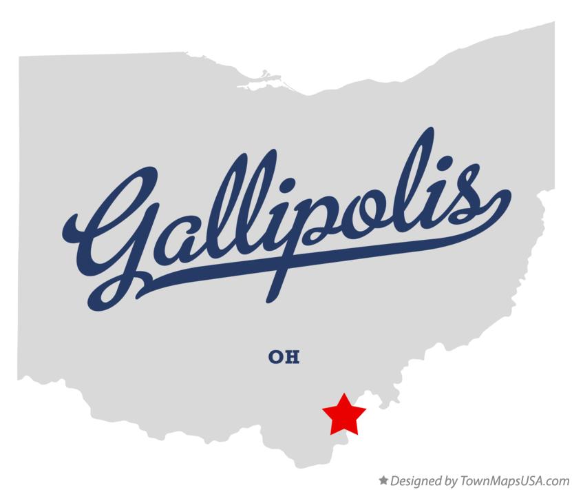 Map of Gallipolis Ohio OH