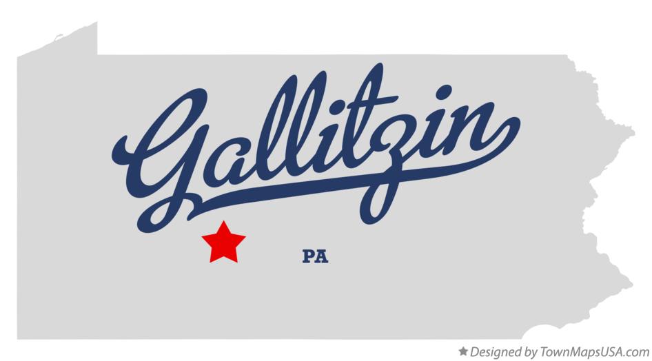 Map of Gallitzin Pennsylvania PA