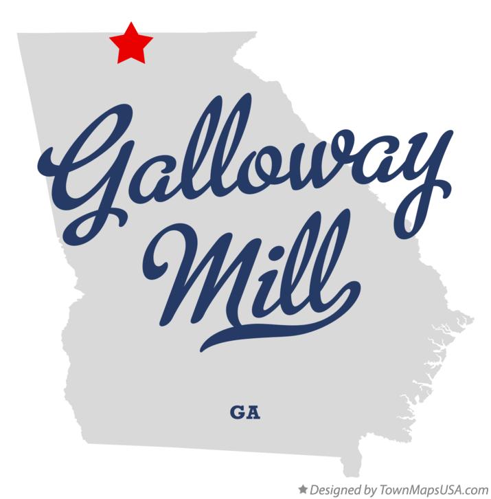 Map of Galloway Mill Georgia GA