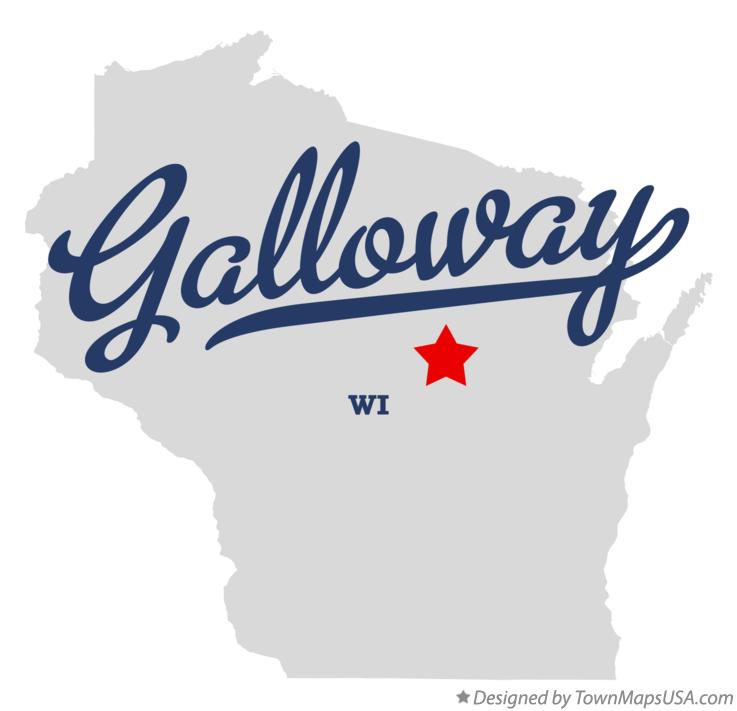 Map of Galloway Wisconsin WI