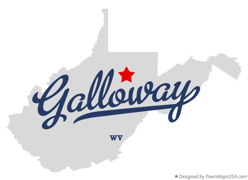 Map of Galloway West Virginia WV