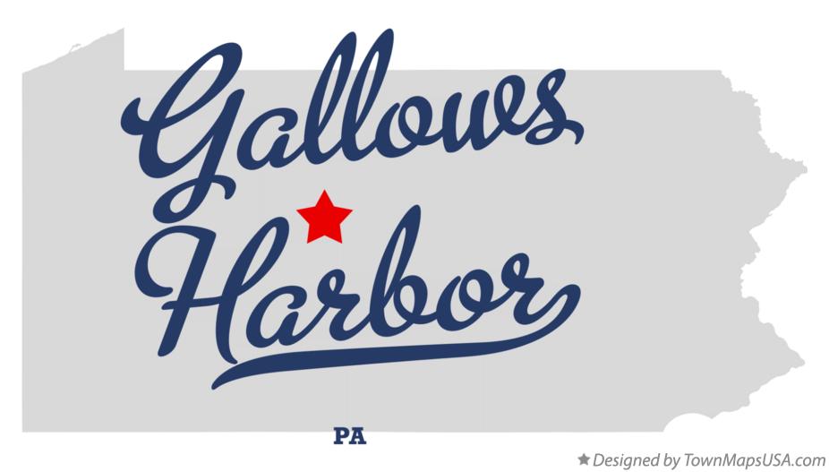 Map of Gallows Harbor Pennsylvania PA