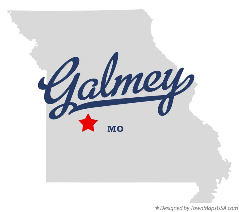 Map of Galmey Missouri MO