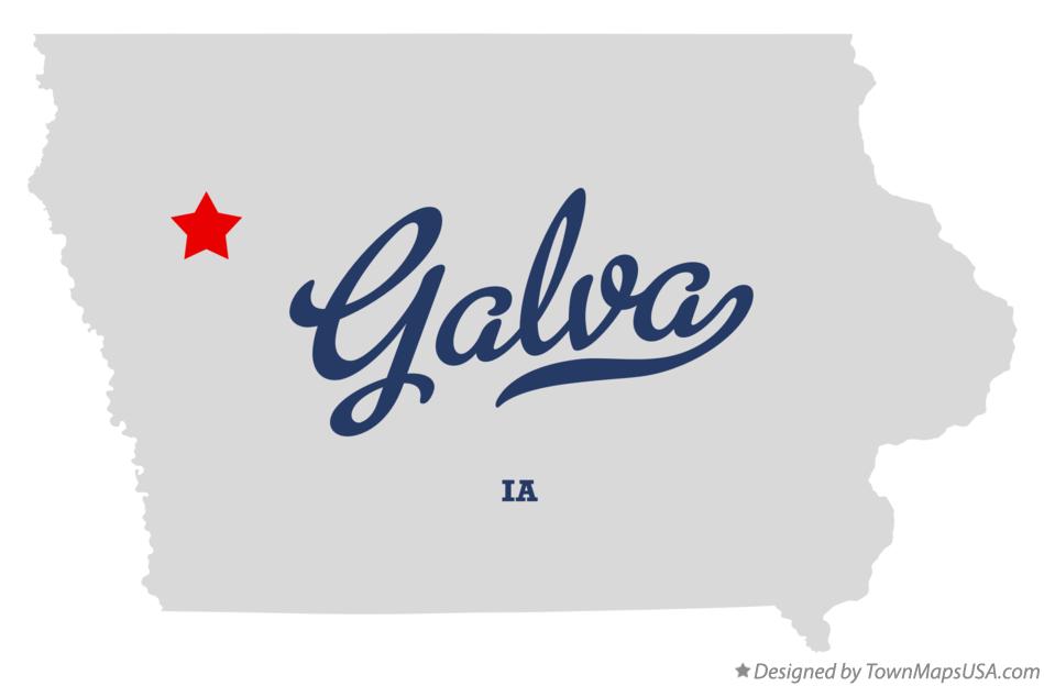 Map of Galva Iowa IA