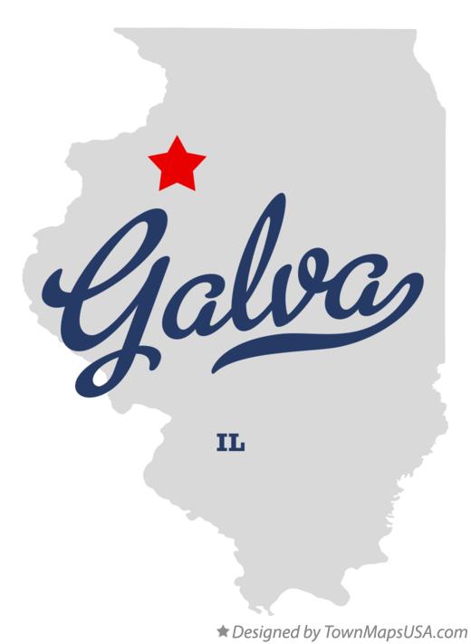 Map of Galva Illinois IL