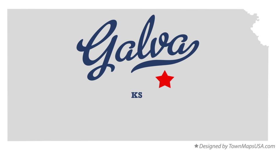Map of Galva Kansas KS