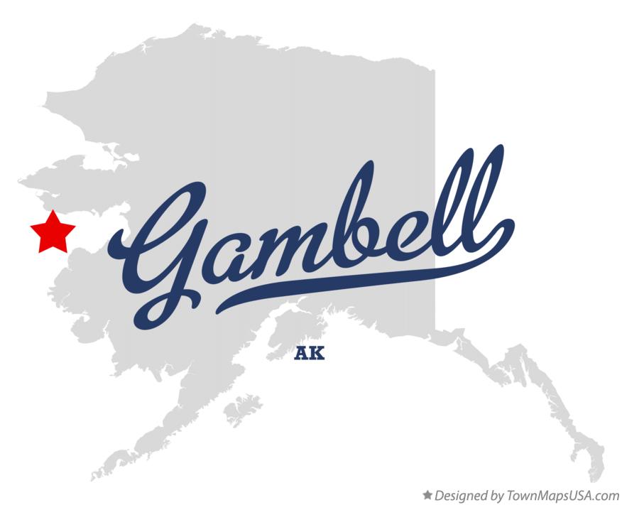 Map of Gambell Alaska AK