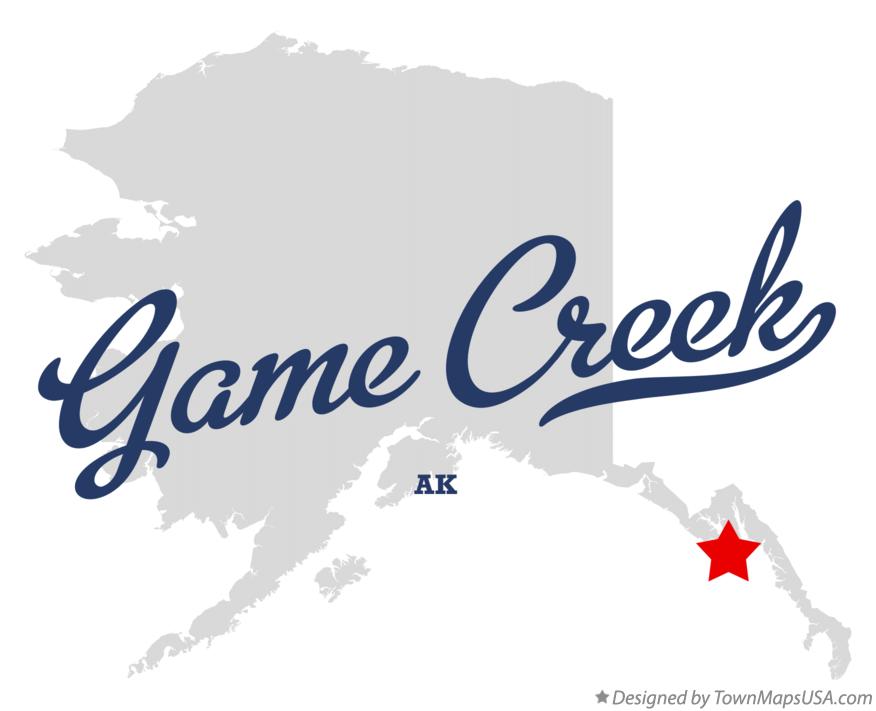 Map of Game Creek Alaska AK