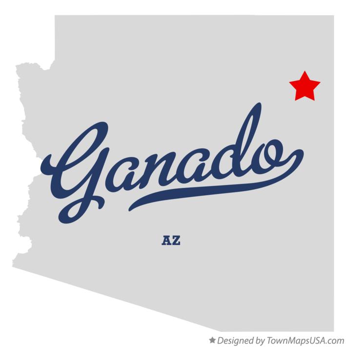 Map of Ganado Arizona AZ