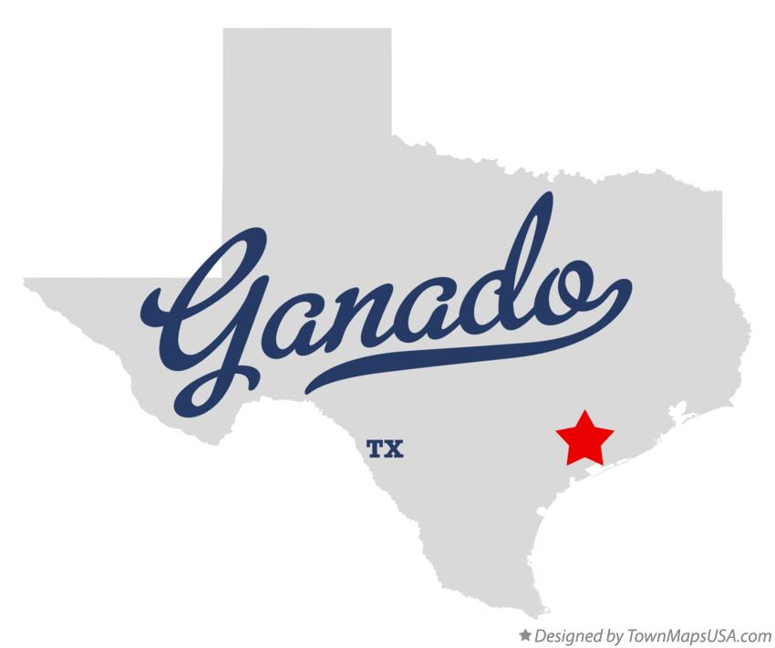 Map of Ganado Texas TX