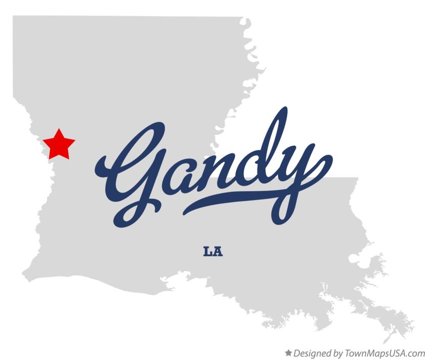 Map of Gandy Louisiana LA