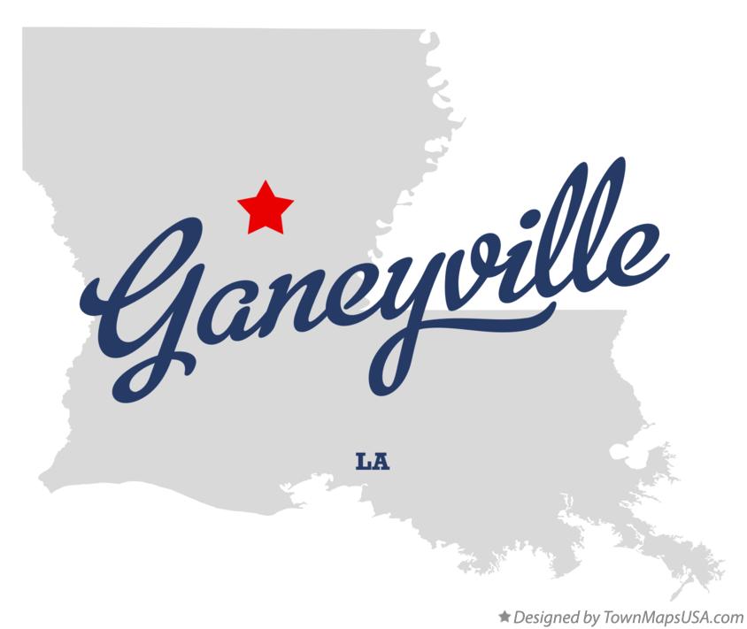 Map of Ganeyville Louisiana LA