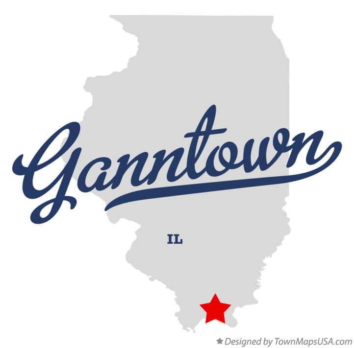 Map of Ganntown Illinois IL