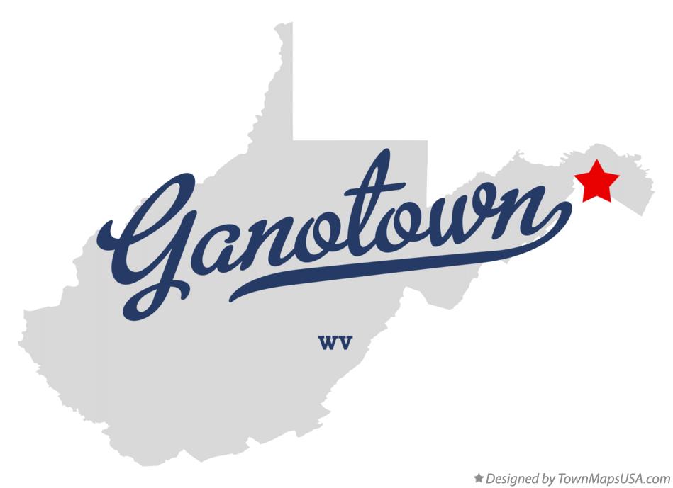 Map of Ganotown West Virginia WV