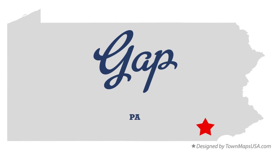 Map of Gap Pennsylvania PA