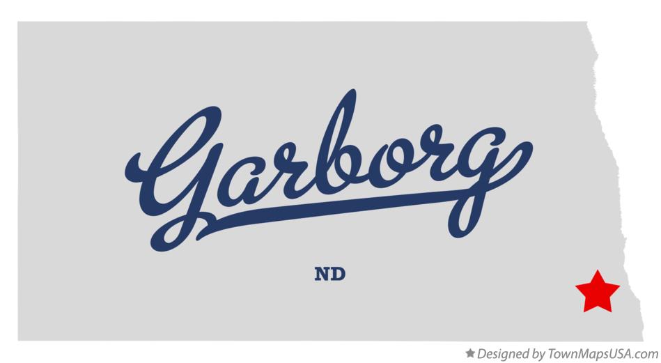 Map of Garborg North Dakota ND