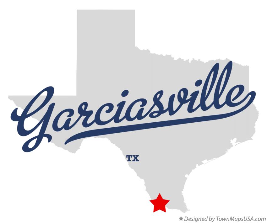 Map of Garciasville Texas TX