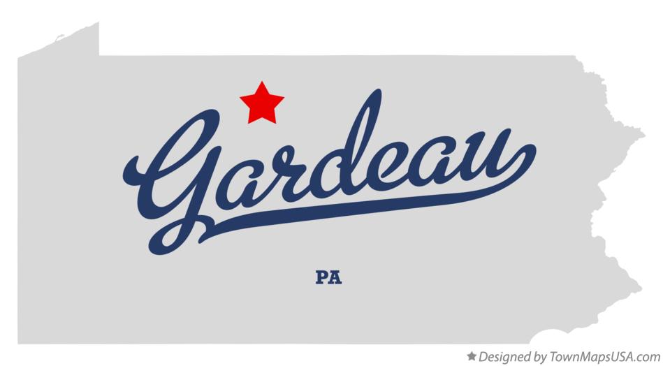 Map of Gardeau Pennsylvania PA
