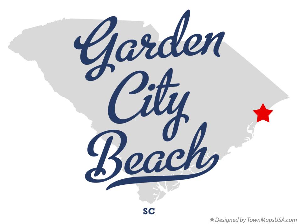 Map of Garden City Beach South Carolina SC