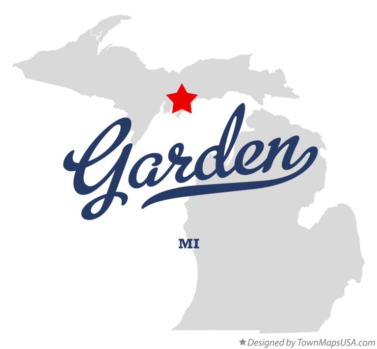 Map of Garden Michigan MI