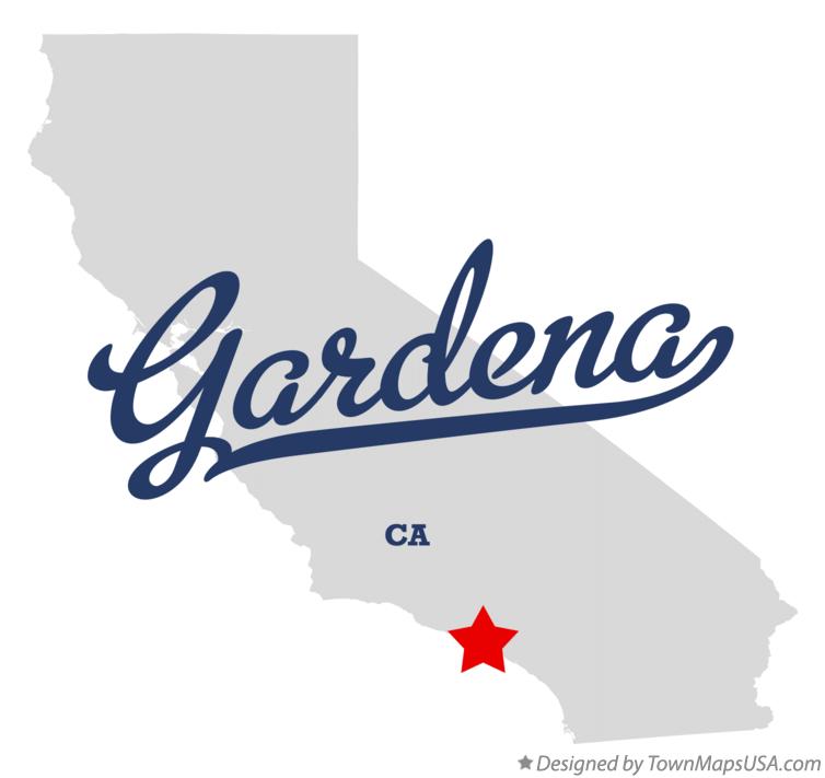 Map of Gardena California CA
