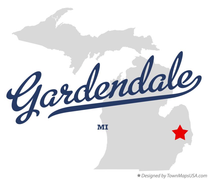 Map of Gardendale Michigan MI