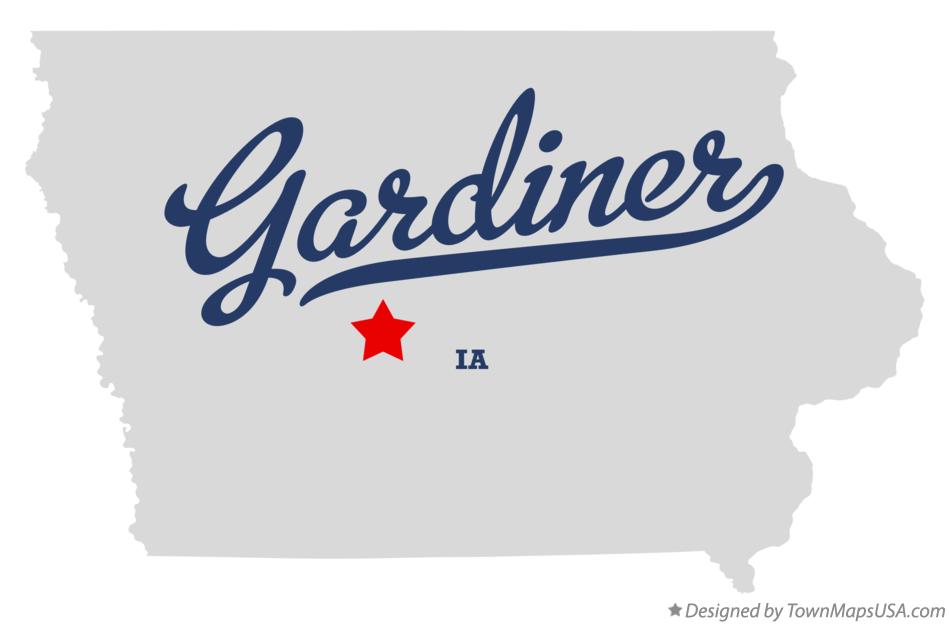 Map of Gardiner Iowa IA