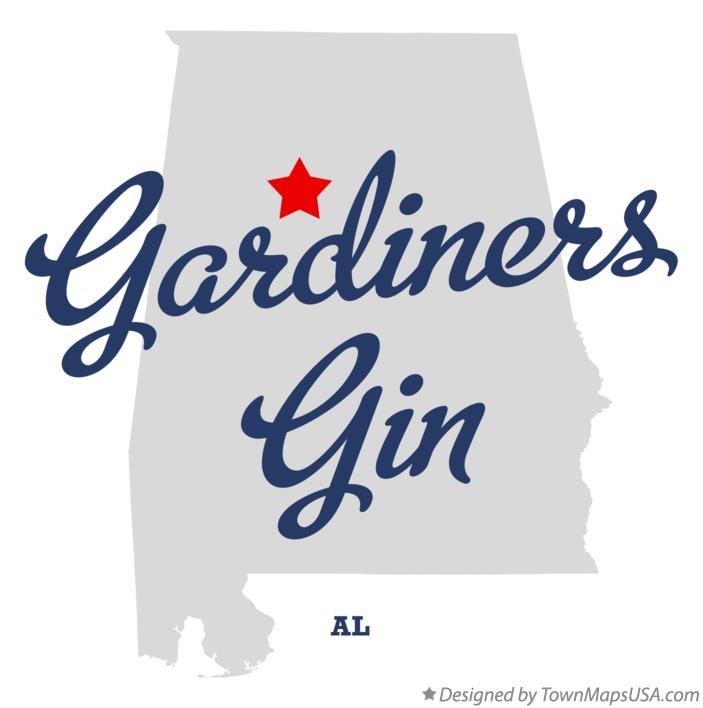 Map of Gardiners Gin Alabama AL