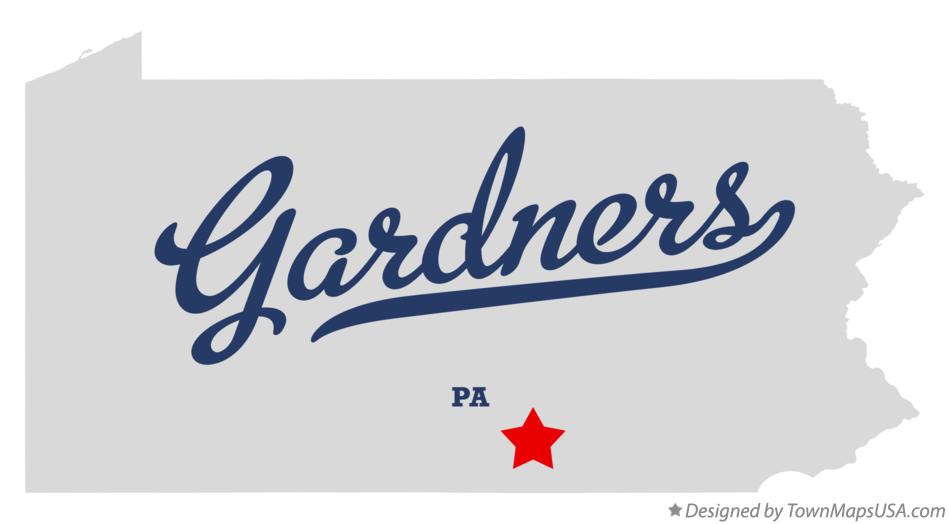 Map of Gardners Pennsylvania PA